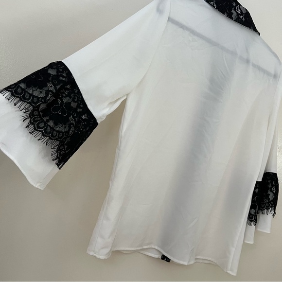 KARL LAGERFELD PARIS half sleeve blouse size M - Picture 2 of 5